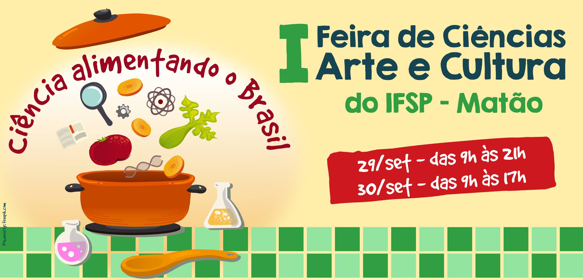Cartaz 1ª Feira de Ciências 2016